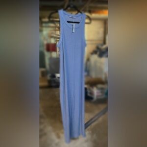 LOFT Striped Maxi Dress